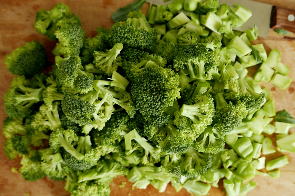 Broccoli geschnitten